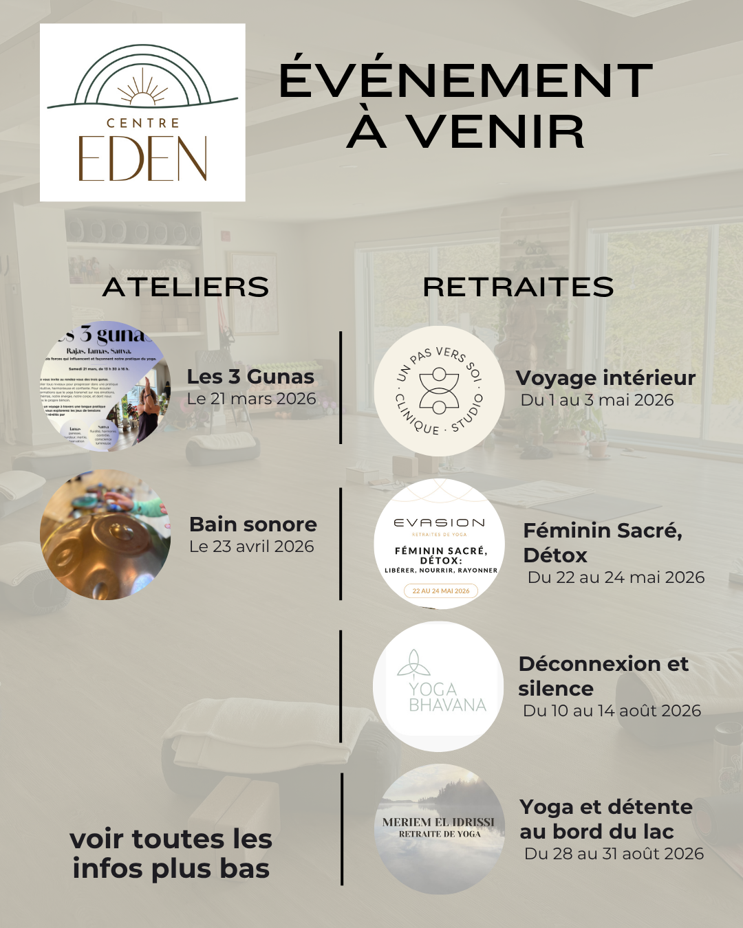 atelier et retraite de yoga saison printemps - été 2026